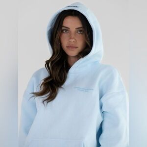 Comfrt baby blue hoodie size Large. Brand New